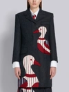 THOM BROWNE THOM BROWNE DONEGAL CHESTERFIELD NAVY OVERCOAT,FOC539A0538513559141