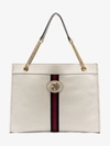 GUCCI GUCCI WHITE RAJAH TIGER EMBELLISHED LEATHER TOTE BAG,5372190OLHX13827342