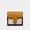 Coach Tabby Small Wallet In Colorblock - Women's In Straw Multi/brass