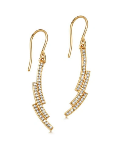 Astley Clarke Gold Icon Scala Diamond Drop Earrings