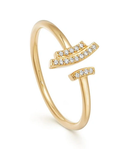 Astley Clarke Gold Icon Scala Mini Diamond Open Ring