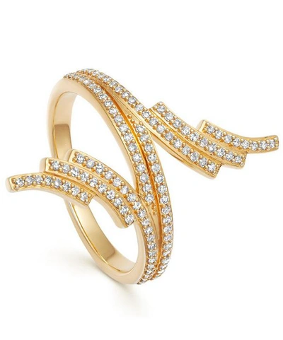 Astley Clarke Gold Icon Scala Double Diamond Ring