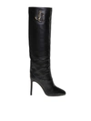 JIMMY CHOO MAHESA 100 BOOT IN BLACK CALF LEATHER,11023812