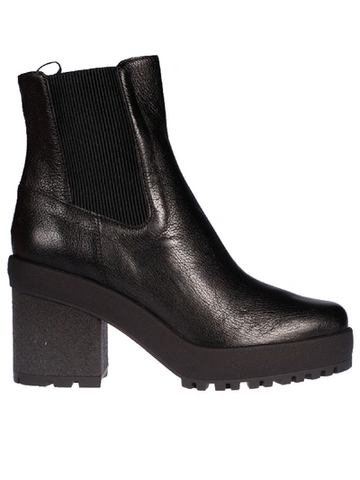 Hogan H475 Mid Heel Chelsea Boots In Black