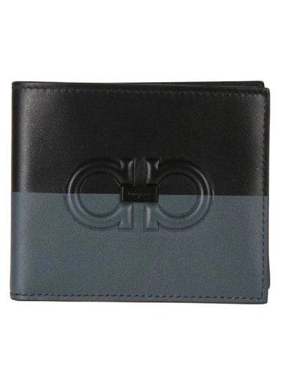 Ferragamo Leather Wallet In Black
