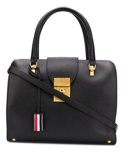 Thom Browne Mrs. Thom Deerskin Leather Shoulder Bag In Black