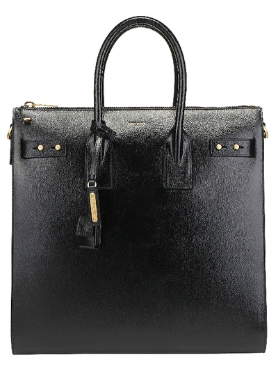 Saint Laurent Sac De Jour Tote Bag In Black,two Tone