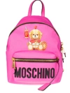 Moschino Teddy Print Backpack In Pink