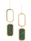 Julia Davidian Octagonal Drop Earrings In Gold