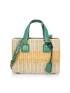 Mark Cross Manray Small Straw Tote In Luggage