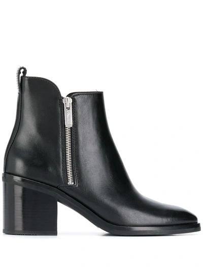 3.1 Phillip Lim Alexa Womens Suede Zipper Ankle Boots In Black
