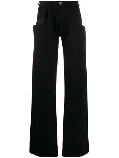 Maison Margiela Chap Style Wide Jeans - 黑色 In Black