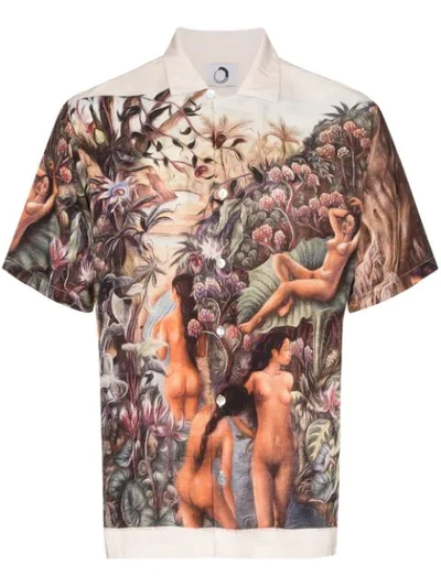 Endless Joy Bathers Aloha Rayon Short-sleeve Shirt In Brown