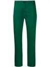 Dolce & Gabbana Cropped Chino Trousers In Green