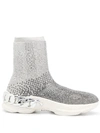 CASADEI STUDDED SOCK SNEAKERS