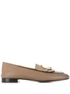 CHLOÉ COLLAPSIBLE-HEEL LEATHER LOAFERS
