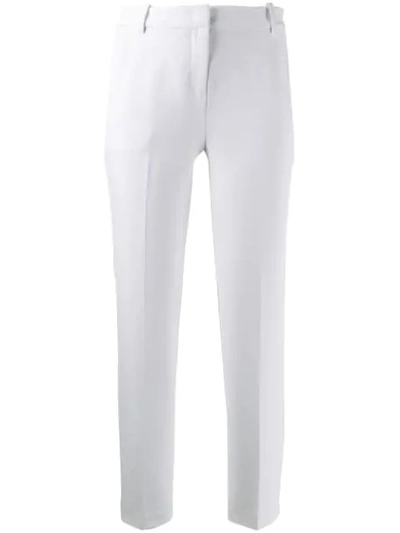 Pinko Tailored Cropped Trousers In White