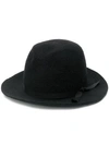 YOHJI YAMAMOTO YOHJI YAMAMOTO BOW RIBBON HAT - 黑色