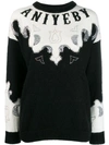 ANIYE BY EMBELLISHED LOGO SWEATER