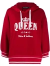 DOLCE & GABBANA QUEEN ICONIC PRINT HOODIE