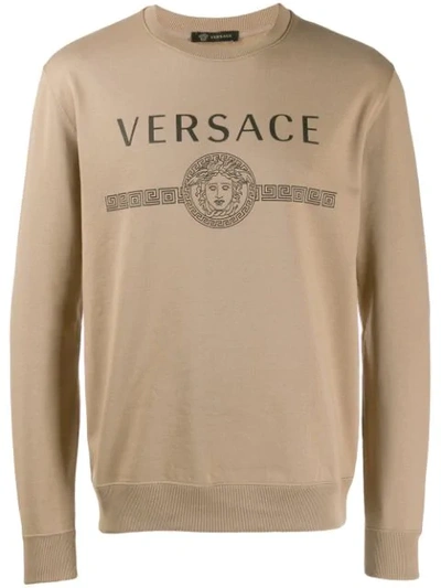 Versace Logo Print Sweatshirt In A295