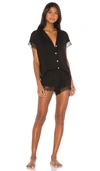 Eberjey Malou Lace Short Pj Set In Black