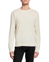 The Row Men's Benji Crewneck Cashmere Sweater In Cream