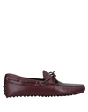 TOD'S TOD'S MAN LOAFERS BURGUNDY SIZE 9 LEATHER,11310135BF 12