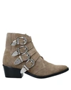 Toga Ankle Boots In Khaki