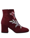 Pollini Ankle Boot In Maroon