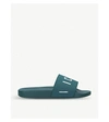 Dsquared2 Icon Logo-embossed Rubber Sliders In Dark Green