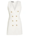 BALMAIN TAILORED DOUBLE BREASTED WOOL DRESS,060035156226