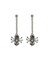 ALEXANDER MCQUEEN Spider Crystal Chain Earrings,060041154995