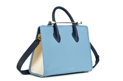 Strathberry The  Midi Tote - Tri Colour Alice Blue/vanilla/navy