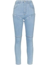 ALESSANDRA RICH ALESSANDRA RICH DETACHABLE SKINNY JEANS - 蓝色