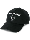 BALMAIN BALMAIN BASEBALL LOGO CAP - 黑色