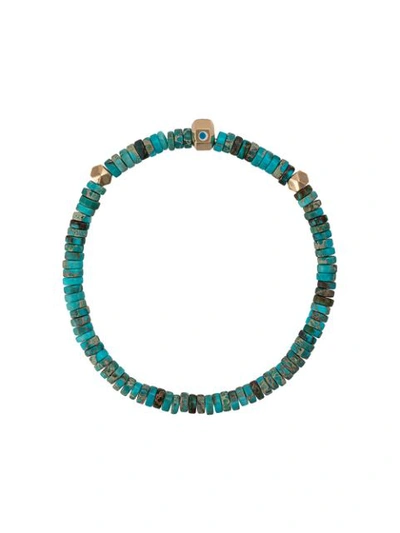 Luis Morais Star Enameled Octagon Bracelet In Blue