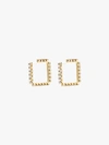 AREA AREA GOLD TONE CRYSTAL SQUARE HOOP EARRINGS,PF19A0313868399