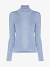 Prada Gestrickter Rollkragenpullover In Blue