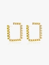 AREA AREA GOLD TONE CRYSTAL SQUARE HOOP EARRINGS,PF19A1013868404