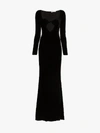 ALESSANDRA RICH ALESSANDRA RICH VELVET MAXI DRESS,FAB189014034468