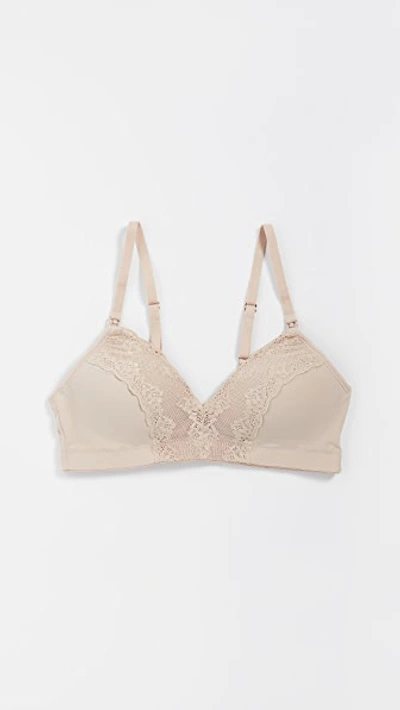 Natori Bliss Perfection Wireless Contour Nursing Bra 760154 In Cafe