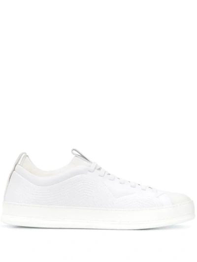 Z Zegna Trainers In White Leather
