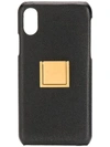 SAINT LAURENT SAINT LAURENT CLIP LOGO PLAQUE IPHONE X CASE - 黑色