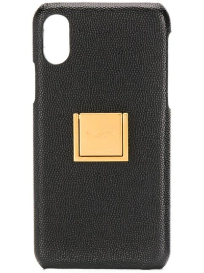 Saint Laurent 带缀饰纹理皮革 Iphone X/xs 保护壳 In Black