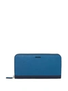 Prada Saffiano Leather Document Holder - Blau In Blue