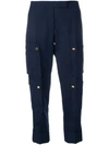 THOM BROWNE CROPPED CARGO TROUSERS