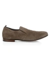 DUNHILL ENGINE TURN SUEDE LOAFERS,400010968726