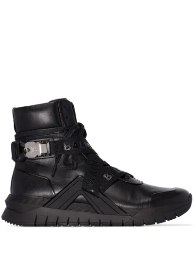 Balmain B Troop Strap Sneaker In Black