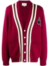 GUCCI WOOL CARDIGAN WITH ANCHOR CREST